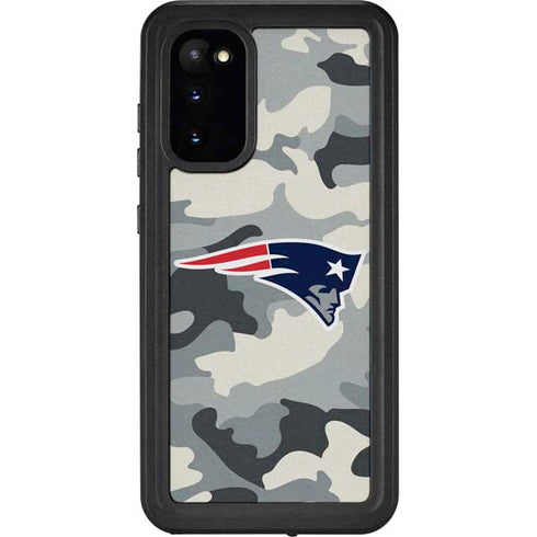 NFL New England Patriots Camo Galaxy S20 Waterproof Case