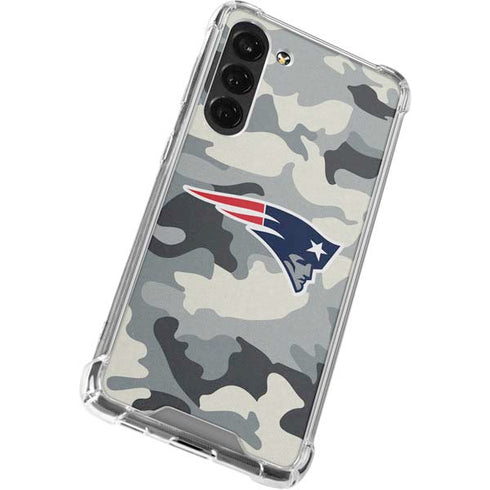 NFL New England Patriots Camo Galaxy S24 FE Clear Case