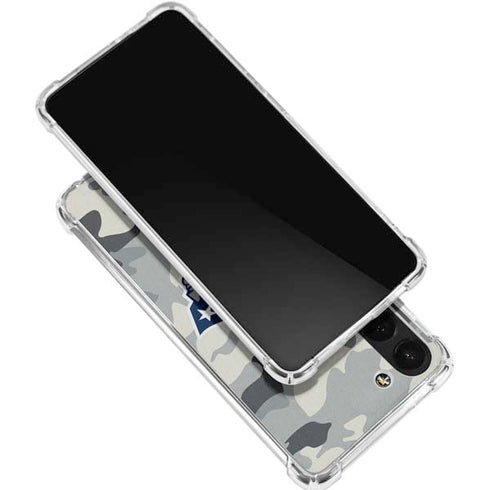 NFL New England Patriots Camo Galaxy S24 FE Clear Case