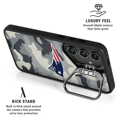 NFL New England Patriots Camo Galaxy S25 Plus Kickstand Case