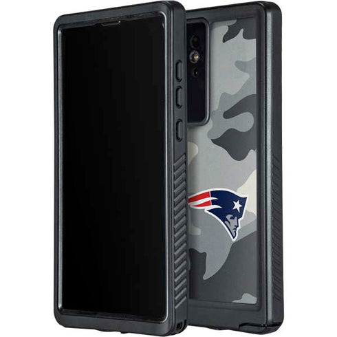 NFL New England Patriots Camo Galaxy S24 Ultra Waterproof Case