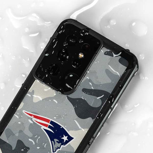 NFL New England Patriots Camo Galaxy S24 Ultra Waterproof Case