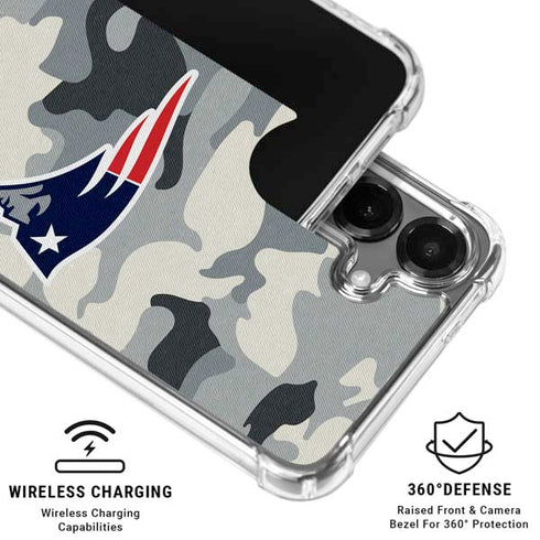 NFL New England Patriots Camo Galaxy S26 Clear Case