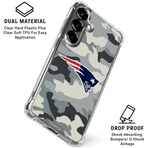 NFL New England Patriots Camo Galaxy S26 Clear Case