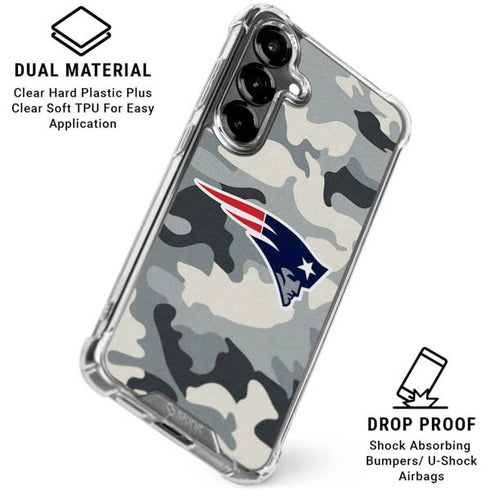 NFL New England Patriots Camo Galaxy S26 Plus Clear Case