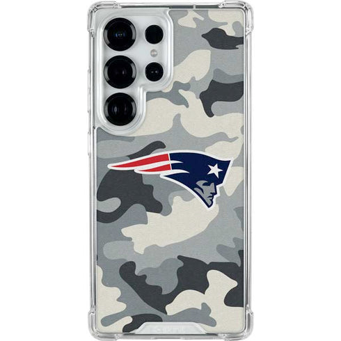 NFL New England Patriots Camo Galaxy S26 Ultra Clear Case