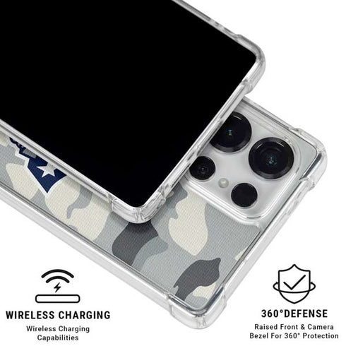 NFL New England Patriots Camo Galaxy S26 Ultra Clear Case