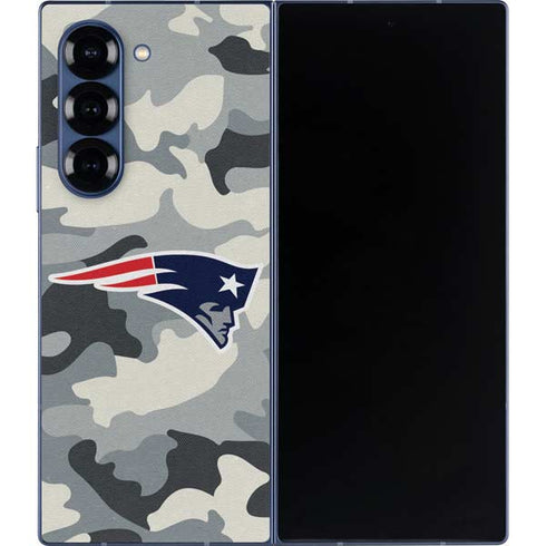 NFL New England Patriots Camo Galaxy Z Fold6 Skin