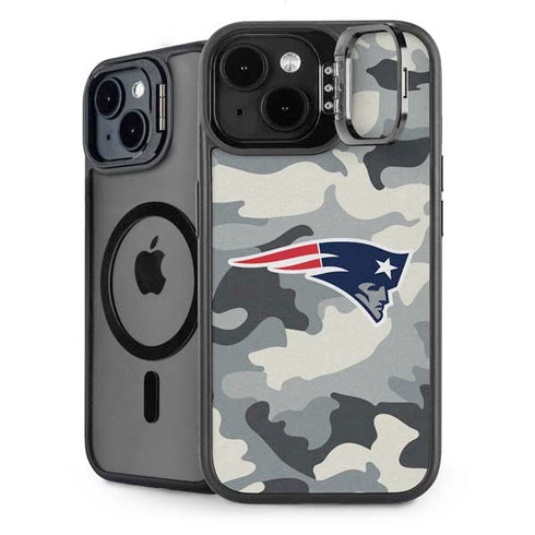 NFL New England Patriots Camo iPhone 14 Plus Kickstand Case