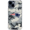 NFL New England Patriots Camo iPhone 15 Clear Case