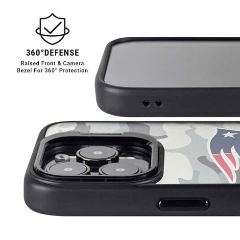 NFL New England Patriots Camo iPhone 15 Pro Kickstand Case