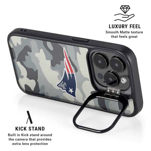 NFL New England Patriots Camo iPhone 15 Pro Max Kickstand Case