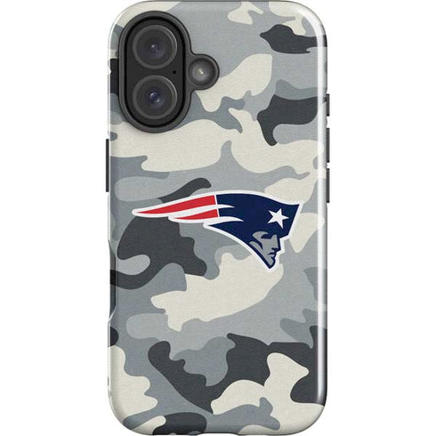 NFL New England Patriots Camo iPhone 16 Plus Impact Case