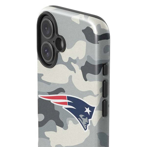 NFL New England Patriots Camo iPhone 16 Plus Impact Case