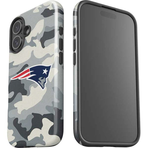 NFL New England Patriots Camo iPhone 16 Plus Impact Case
