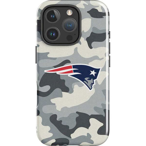 NFL New England Patriots Camo iPhone 16 Pro Impact Case