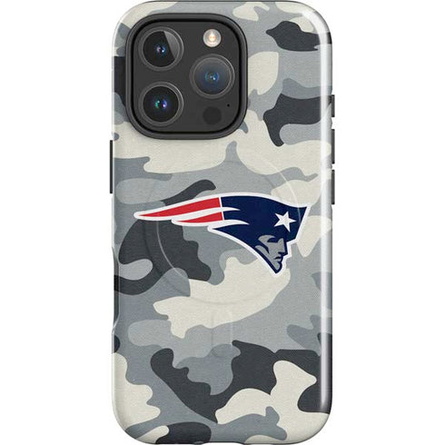 NFL New England Patriots Camo iPhone 16 Pro Magsafe Impact Case