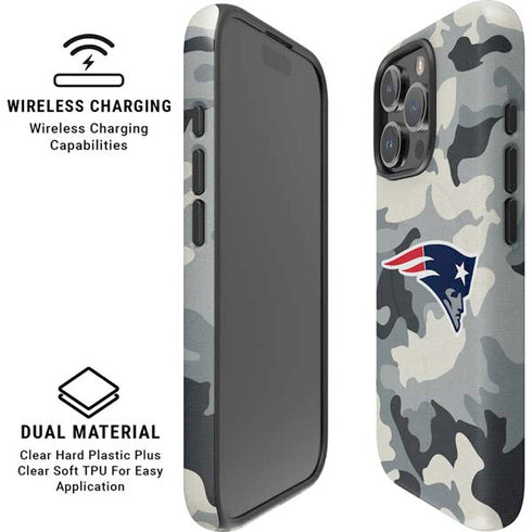 NFL New England Patriots Camo iPhone 16 Pro Max Magsafe Impact Case