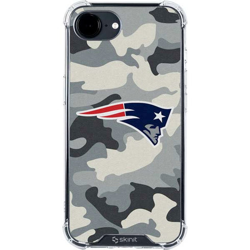 NFL New England Patriots Camo iPhone 16e Clear Case