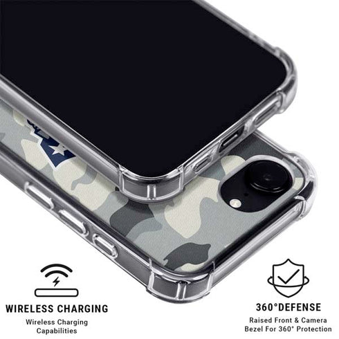 NFL New England Patriots Camo iPhone 16e Clear Case