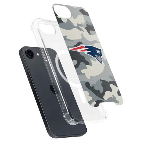 NFL New England Patriots Camo iPhone 16e MagSafe Case