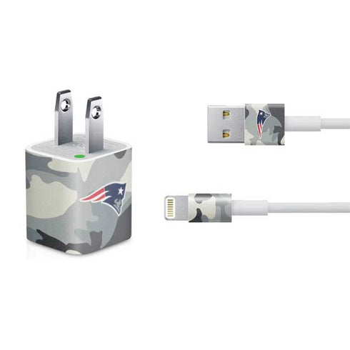 NFL New England Patriots Camo iPhone Charger (5W USB) Skin