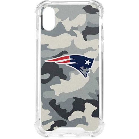 NFL New England Patriots Camo iPhone XS Clear Case