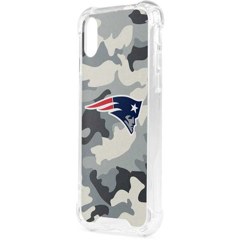 NFL New England Patriots Camo iPhone XS Clear Case