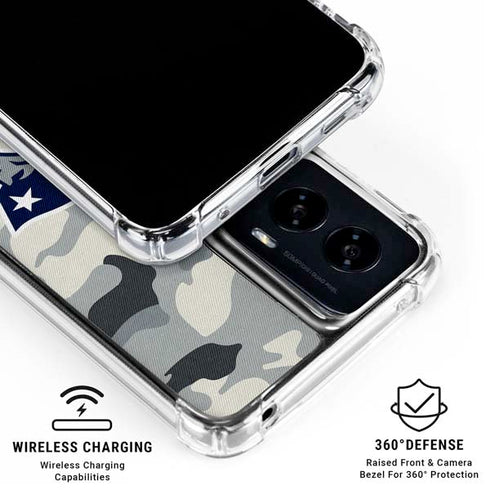 NFL New England Patriots Camo Moto G Power 5G (2024) Clear Case