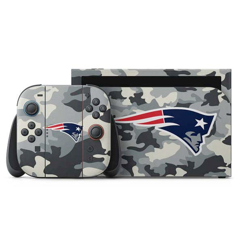 NFL New England Patriots Camo Nintendo Switch 2 (2025) with Joy-Con Skin