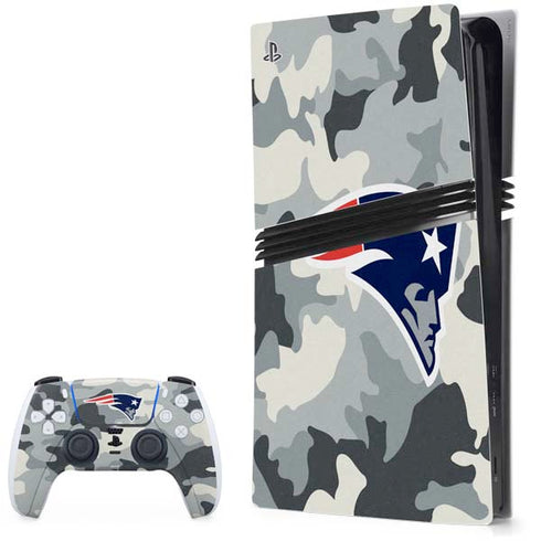 NFL New England Patriots Camo PS5 Pro Bundle Skin