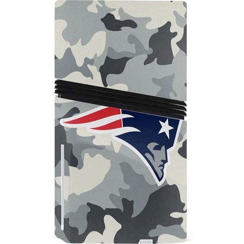 NFL New England Patriots Camo PS5 Pro Disk Console Skin