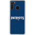 NFL New England Patriots Distressed Galaxy A21 Clear Case