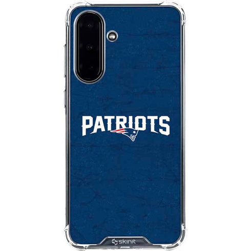 NFL New England Patriots Distressed Galaxy A36 5G Clear Case