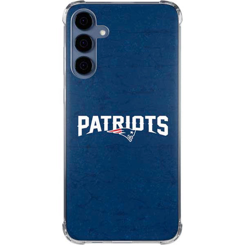 NFL New England Patriots Distressed Galaxy A55 5G Clear Case