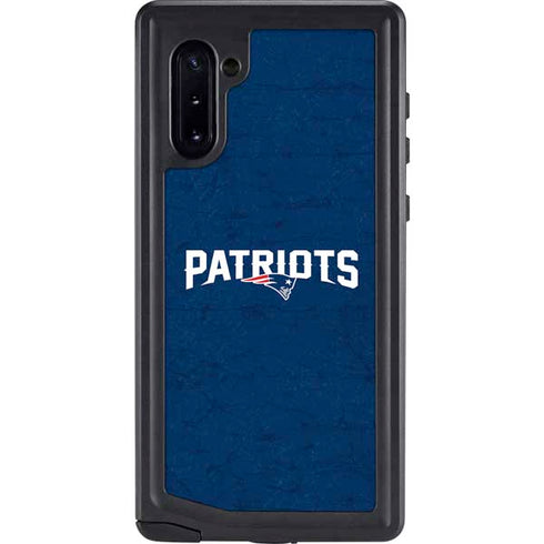 NFL New England Patriots Distressed Galaxy Note 10 Waterproof Case