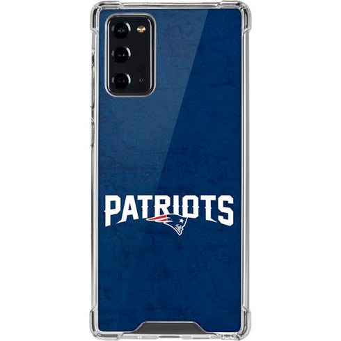 NFL New England Patriots Distressed Galaxy Note20 5G Clear Case