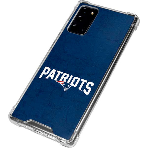 NFL New England Patriots Distressed Galaxy Note20 5G Clear Case