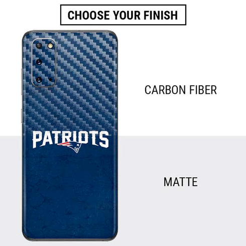 NFL New England Patriots Distressed Galaxy S20 Skin