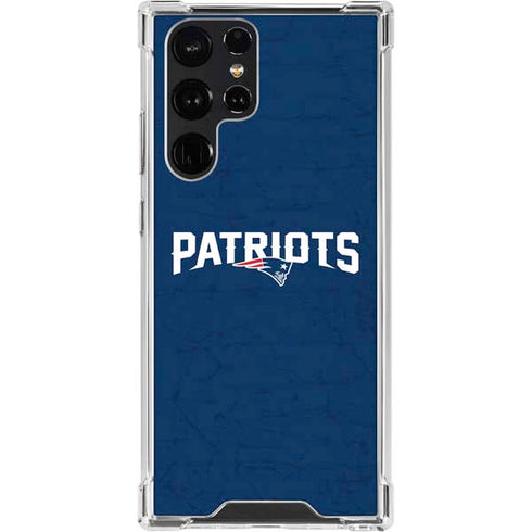 NFL New England Patriots Distressed Galaxy S23 Ultra Clear Case