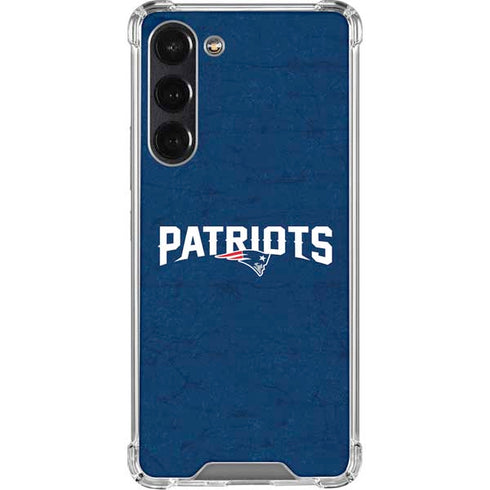 NFL New England Patriots Distressed Galaxy S24 FE Clear Case