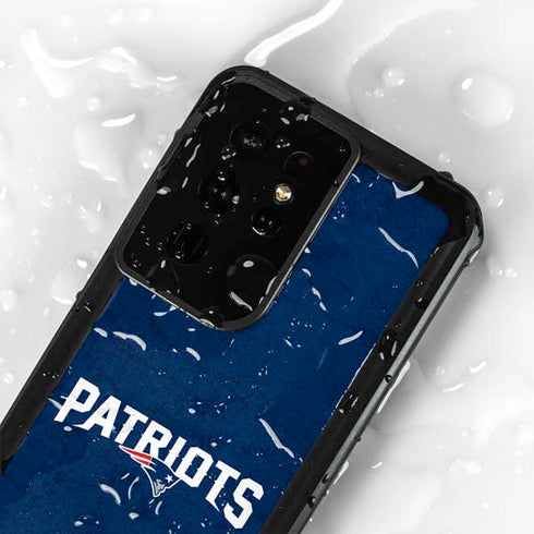 NFL New England Patriots Distressed Galaxy S24 Ultra Waterproof Case