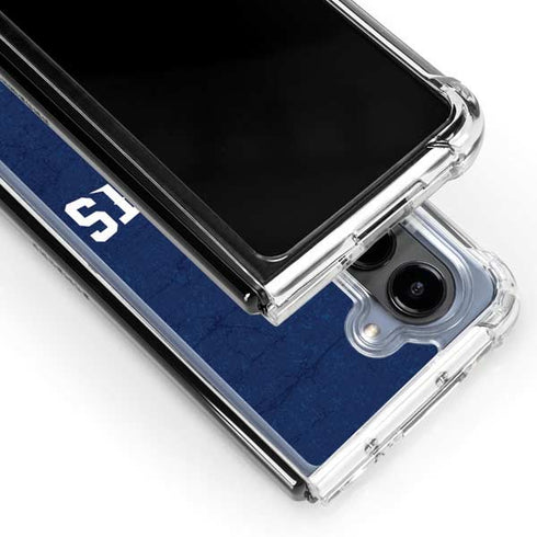 NFL New England Patriots Distressed Galaxy Z Fold5 5G Clear Case