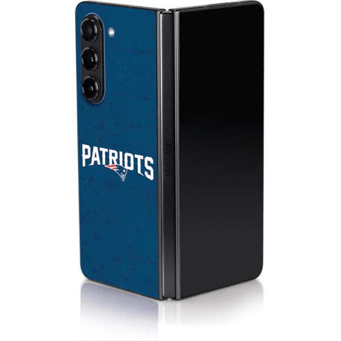 NFL New England Patriots Distressed Galaxy Z Fold5 5G Skin