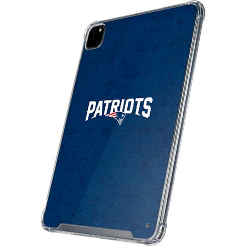 NFL New England Patriots Distressed iPad Pro 12.9in (2020) Clear Case