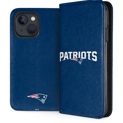 NFL New England Patriots Distressed iPhone 15 Folio Case