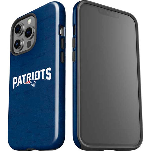 NFL New England Patriots Distressed iPhone 15 Pro Impact Case