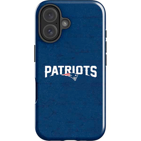 NFL New England Patriots Distressed iPhone 16 Impact Case