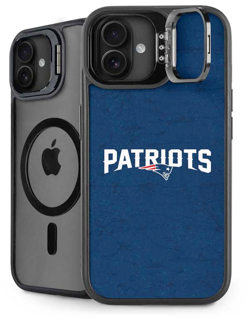 NFL New England Patriots Distressed iPhone 16 Kickstand Case