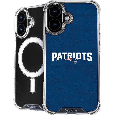 NFL New England Patriots Distressed iPhone 16 MagSafe Case